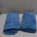 Amazon Basics 2-Piece Quick-Dry Oversize Bath Towel, 100% Cotton, 54" x 30", Lake Blue