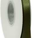 Moss Green Ribbon 3/8 Inch x 50 Yards Satin Ribbon Continuous, Single Face, for Crafts, Gift Wrapping, Floral Bouquet, Weddings, and Decorations, with Spool