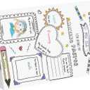 4 x Pastor Appreciation Card, Thank You Greeting Card for Pastor from Kids and Church Members, DIY Fill-in and Coloring Card with Envelope, 8 x 5.3 Inch