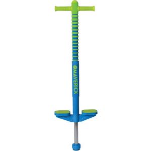 Flybar Maverick Pogo Stick for Kids Ages 5+, 40 to 80 Pounds, Perfect for Beginners, Easy Grip Handles, Anti-Slip Pegs, Outdoor Toys for Boys and Girls (Blue/Green)