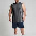 Taiyin 3 Pack Men's Big and Tall Tank Tops Quick Dry Muscle Workout Sleeveless T Shirts Summer Gym Active Undershirts (Blue, XXXL)
