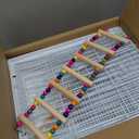 Basic Bird Cage, 24.8inch Parrot Cage (24.8" x 14.6" x 11"),Bird Cage with Ladder, Horizontal Bar, 2 Feeders, and Swing