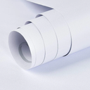 Mecpar 15.7" x 118" Matte White Wallpaper White Contact Paper Peel and Stick Wall Paper Thicken Waterproof Wallpaper for Kitchen Countertop Cabinet Wardrobe