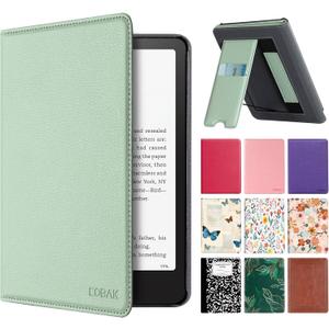 CoBak Stand Case for 7" Kindle Paperwhite 12th Gen 2024 and Kindle Colorsoft with Hand Strap - Compatible with iPhone MagSafe, for Samsung/Belkin/Anker Wireless Charging Pads, Durable, Auto Sleep Wake 