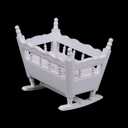 1:12 mini Miniature Wooden Crib Cradle Bed for Bad Room DIY Scene Small House Home Furniture Craft Model Figurine Building