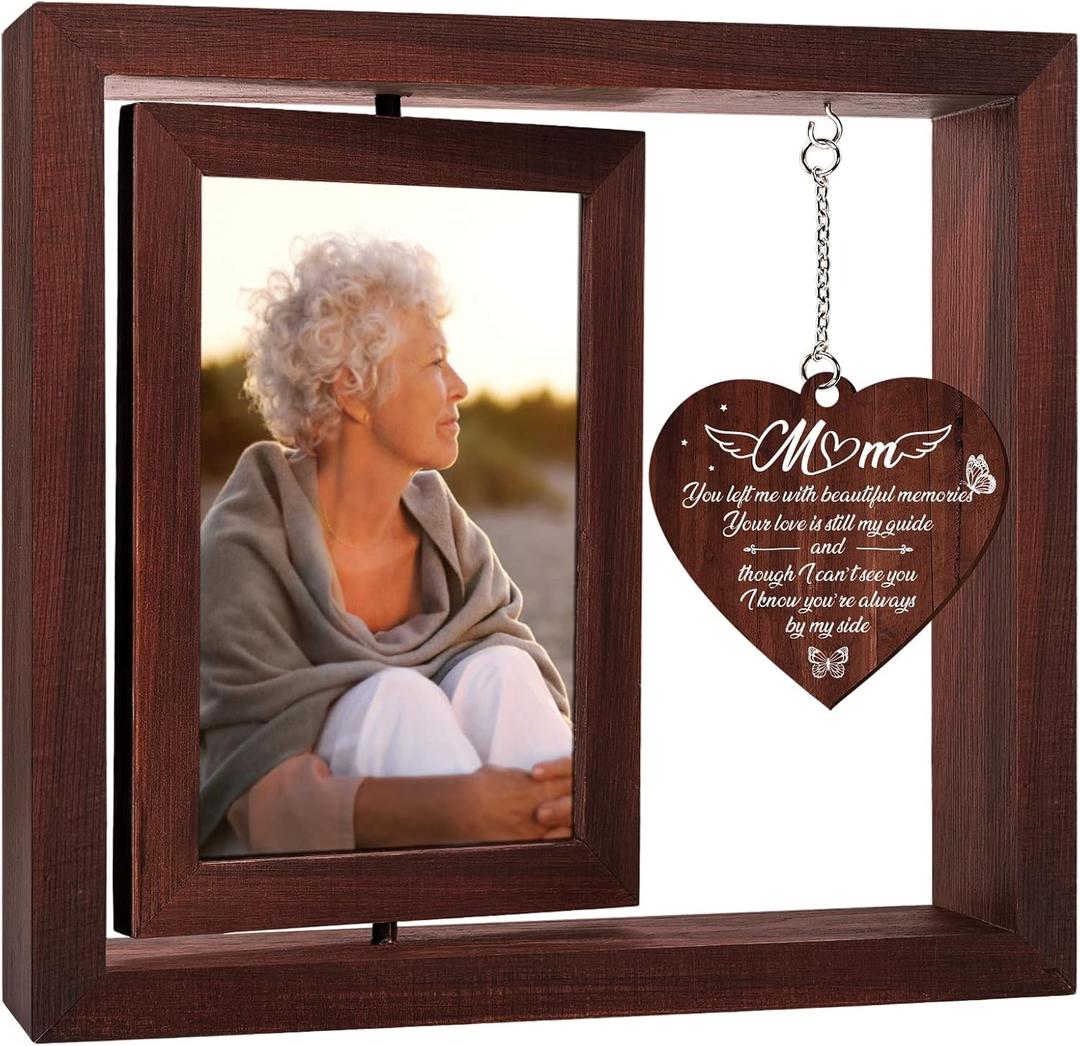 Vetbuosa Memorial Gifts for Loss of Mom Picture Frame,Sympathy Gifts for Loss of Mom,Bereavement Remembrance Funeral Condolence Gifts for Loss of Mother,Fits 4x6 In Photo (Mom)