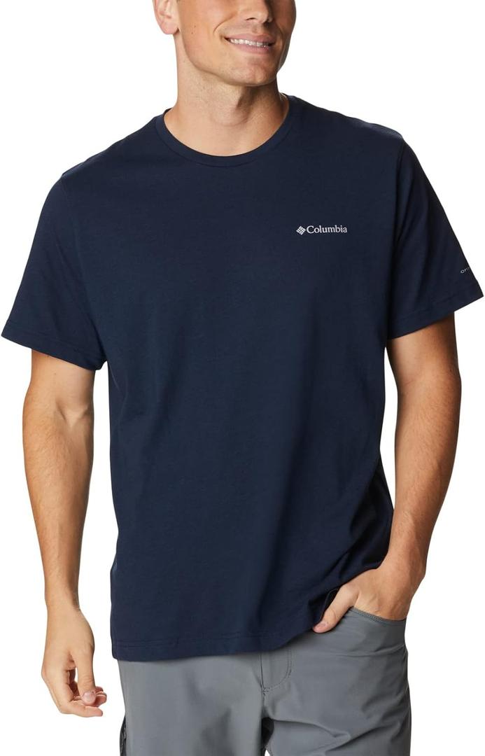 Columbia Men's Thistletown Hills Short Sleeve (Medium, Collegiate Navy Heather)