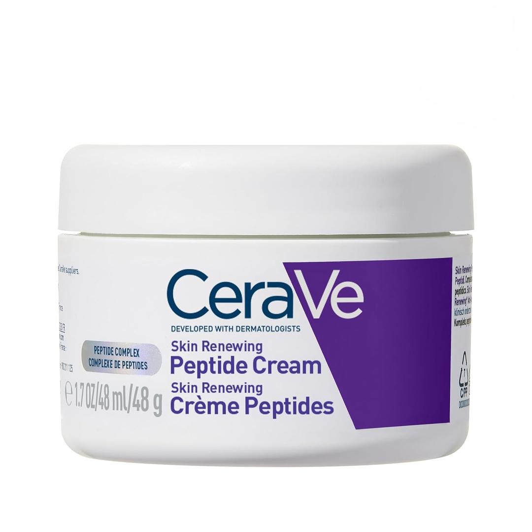 CeraVe Skin Renewing Night Cream, Niacinamide, Peptide Complex, and Hyaluronic Acid Moisturizer for Face, 1.7 Ounce