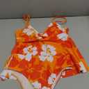 SOLY HUX Women's Tankini Swimsuits Floral Print Ruffle High Waisted Bathing Suits Summer Swimwear ,S 