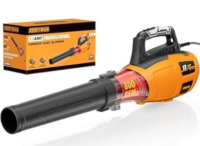 Alloyman Leaf Blower Cordless 40V, 650CFM Electric Leaf Blower with 22.0Ah Batteries and Charger, 3 Speed + Turbo Mode Battery Powered Blower for Lawn Care, Leaves, Dust, Snow, Brushless Motor