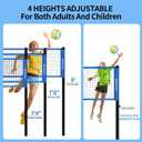 32ft Regulation Size Portable Outdoor Volleyball Net Set System for Backyard Beach with Height Adjustable Poles, PU Volleyball and Pump, Carry Bag, Boundary Line - Easy Set Up & Anti-Sagging