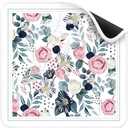 Deyimmei Mahjong Mat for Table - Non-Slip Mahjong Table Cover with Storage Pockets, Perfect Mahjong Accessories & Gifts for Women, Men, and Mahjong Enthusiasts (Rose Whispers), 31.5 X 31.5 Inches