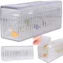 Tclnyer Acrylic Jewelry Box Organizer with 20 Portable Anti Tarnish Jewelry Bags, Clear Jewelry Organizer Holder, Jewelry Organizers and Storage, for Earrings Rings Women Girls (Box+20PCS Bags)