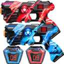 OSALON Laser Tag Guns Set of 2 with Digital LED Score Display Vests Laser Tag Inoor Outdoor Toys for Kids Ages 8 9 10 11 12+ Boys Girls Children Teens Adults Birthday Gifts Toys Christmas Blue/Red