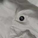Women Fitted Button Down Shirt Cinched Waist Tops Cotton Long Sleeve Wrap Blouse Stylish Dressy Casual Outfit 2025 (White, S)