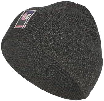 adidas Golf Men's Standard Marled Yarn Wide Cuff Golf Beanie, Black