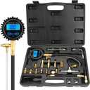 BETOOLL Digital Fuel Pressure Gauge - Black Case Fuel Pressure Test Kit - Fuel Injector Injection Pump Pressure Tester Tools 0-300PSI for Cars and Trucks