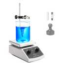 HYCC Magnetic Stirrer Hot Plate Max 520, 100-2000RPM Hot Plate with Magnetic Stirrer, 2000mL Magnetic Hotplate Stirrer, Magnetic Stir Bar, Stir Bar Retriever