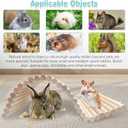 Hamiledyi Chinchilla Wooden Suspension Bridge Platform Toy, Small Animal Climbing Toys for Guinea-Pigs Sugar Glider Squirrel and Other Small Animals (Birch)