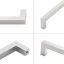 10 Pack 3 Inch(76mm) Cabinet Pull Brushed Satin Nickel Kitchen Cabinets Handles Stainless Steel Cabinet Hardware for Cupboard Square Kitchen Pulls for Cabinets Drawer Handles