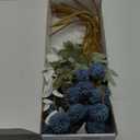 Faux Dusty Blue Flowers, Blue and White Floral Stems For Centerpieces, Fake Mums Artificial Flowers, Flores Azules Artificiales Para Decoracion, Long Stems For Vases, DIY Silk Floral Arrangements