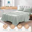 Casa Platino King Size Bed Sheet Set 4 Piece Set, Pre-Washed Ultra Soft Fabric, Deep Pocket Sheets for 15 Mattress, Brushed Microfiber Bedding, Fade Resistant & Breathable - Mineral