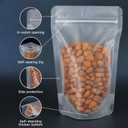 FireKylin 100 Pcs Resealable Bags,7.1" x 10.2" Matte Stand Up Zipper Bags for Packaging Products, Herbs, Snacks, Tea, Spices, Pet Food and Soaps