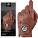 CLAPLEY Womens Golf Glove Premium Cabretta Leather with Magnetic Ball Marker, Breathable Design, Good Elasticity, Precious Gift for Golfers, Super Soft Feel, Left and Right Hand, Secure Fit, Left Small