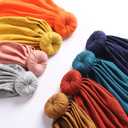 Baby Hats Newborn Baby Girls Turban Hospital Hat Infant Toddler Kid Hat Big Hair Bow Top Knot Head Wrap