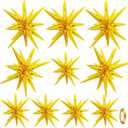 10 Pcs Starburst Cone Balloons Spike Balloons,Huge Gold Explosion Star Aluminum Foil Balloons for Birthday, Wedding Anniversary, Bachelorette Party, Graduation Party,Disco Party Decorations Supplies,golden