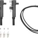 Set of 3 UF640 Ignition Coils Pack And 4504 Iridium Spark Plugs With 27738 Wire Set Compatible With 2009-2012 Dodge Durango Dakota Jeep Grand Cherokee Liberty Ram 1500 V6 3.7L