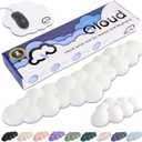 Cloud Keyboard Wrist Rest Create-ables Qloud Cloud Wrist Rest for Computer Keyboard and Mouse, Ergonomic Memory Foam Wrist Pad with Non-Slip Base, Includes Cloud Mouse Pad White