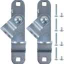 GDW Cargo Trailer Door Latch Hasp Keeper for Ramp Padlock Race Bar Lock Handle Enclosed Car Hauler (Trailer Door Hasp 2pack +Screws 4+Nuts 4)