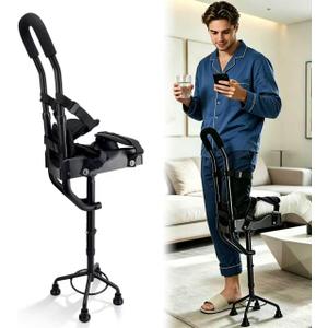 Hands Free Knee Crutch – Universal for Left & Right Feet, Adjustable Knee Crutches for Adults, Peg Leg Crutch for Injured Foot, for Adults for Foot Surgery