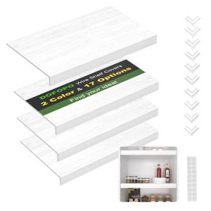 DOFOPO Wire Rack Covers, PVC Wire Shelf Covers for Pantry 22" W X 12" D