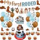My First Rodeo Decorations Boy - My First Rodeo Birthday Party Supplies Boy, Cowboy First Birthday Party Decorations, My first Rodeo Banner Cake Topper Balloons for Cowboy Birthday Party Baby Shower