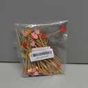 100 Pcs Red Pink Gold Heart Toothpicks, 4.72 Inch Heart Cocktail Picks for Appetizers, Long Bamboo Valentine Decorative Toothpicks Skewers for Valentine Day Wedding Birthday Party Decorations