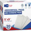 GauzeCare Sterile Abdominal Pads 5x9 inch 20-Pack | Extra Absorbent & Thick, Individually Packed Combine Pads with Non-Stick Outer Layer for Heavy Bleeding Wounds | Perfect for First Aid Kits (IFAKs)