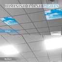 VIHOSE 4 Pcs 2 x 2 Feet Fluorescent Light Covers for Ceiling Lights Classroom Magnetic Light Filters for Reducing Harsh Glare Flicker for Office Classroom Home Drop Ceiling(Sky Cloud)