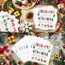 100Pcs Winter Paper Napkins 3 Ply 6.5'' x 6.5" Disposable Funny Christmas Dinner Size Napkins Red Green Holiday Square Beverage Napkins for Xmas Vacation Dinner Kitchen Friendsmas Party Decorations