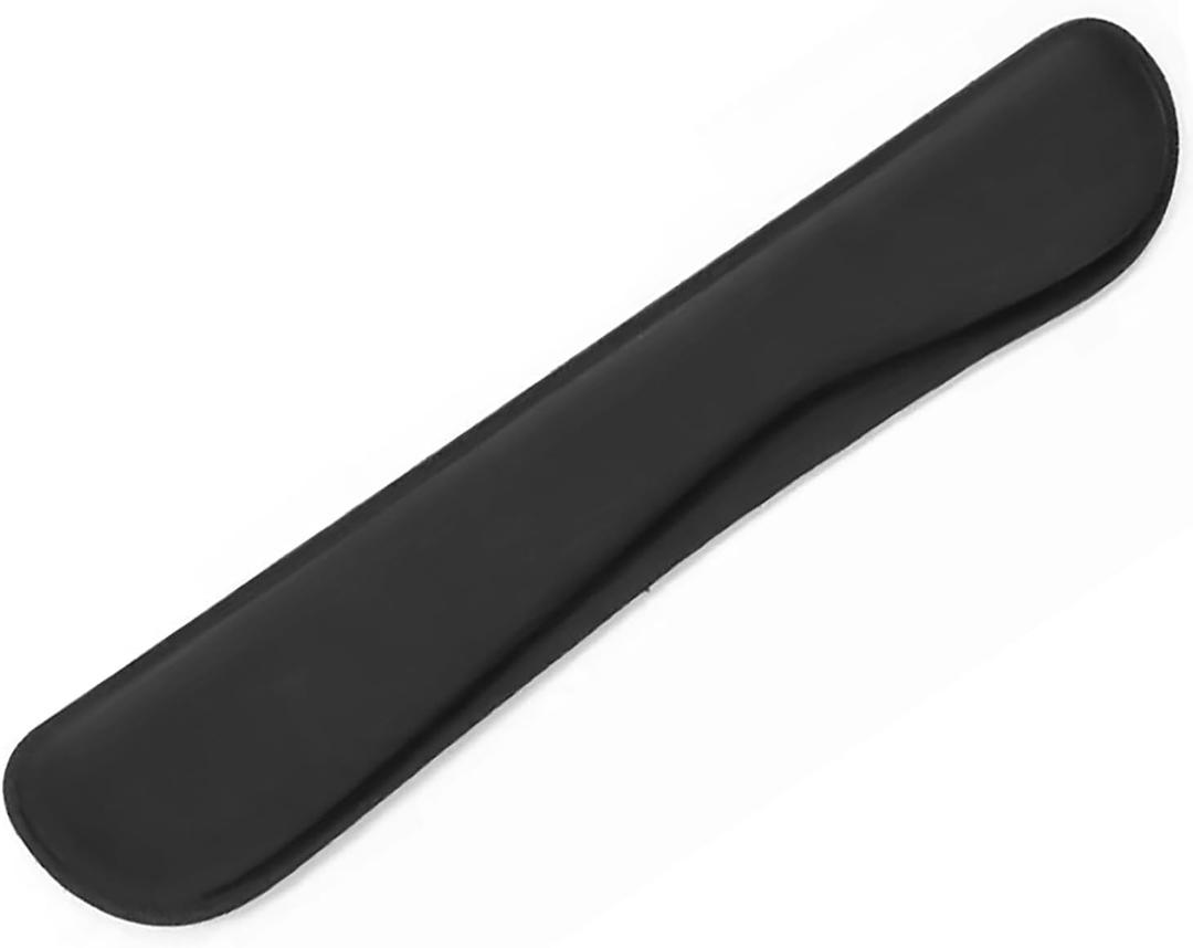 2 x Enlarge Keyboard Wrist Rest Pad, Classic Black Memory Foam Wrist Cushion with Easy Typing & Pain Relief, Anti-Slip Wrist Support for Gaming Computer Laptop Office