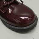 Girls Ankle Boots Lace Up Side Zipper Combat Shoes for Toddler/Little Kid/Big Kid (Red)