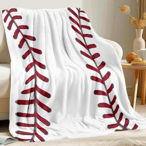 KING DARE Baseball Blanket, Baseball Gifts for Boys Girls 6-8-12, Unique Baseball Stuff Gifts for Baseball Lover, Soft Fleece Baseball Throw Blankets for Kids 50x60 Inch