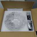 1 Piece Black Chandelier Light Fixtures with Glass Shade, Black Farmhouse Pendant Light,Hanging Light for Kitchen Island Room,Hallway,Living Room,Bedroom (Black Braided Cord)