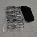 Kerecsen Reading Glasses 5 Pairs Fashion Ladies Readers Spring Hinge with Pattern Print Eyeglasses for Women (+1.00)