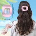 2 x 6Pcs Flat Hair Clips for Women,Volume Flat Top Rainbow Colorful Clip for Thick or Thin Hair,Picura Large Hair Claw Clips Strong Hold No Slip Hair Barrettes (Bight Colorful Style)