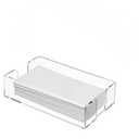 Dimeho Clear Napkin Holder, 2 Pcs Acrylic Guest Towel Holder 9” x 5.5” x2.5” Flat Napkin Holders Clear Bathroom Napkins Holders Towels Storage Tray for Kitchen Dining Room Restaurant Hotel Weddings