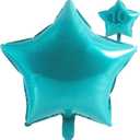 Teal Blue Star Balloons 18 Inch, 10 Pcs Blue Star Shaped Mylar Helium Foil Metallic Balloon for Birthday Party Decorations Baby Shower Wedding Anniversary Backdrop Gender Reveal Party Supplies