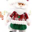 Singing Dancing Santa Claus - Christmas Animatronics Musical Santa Claus, Animated Christmas Plush Doll, Indoor Holiday Decoration (Red)