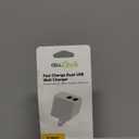 Cell Candy 12W Fast Charge Dual USB Wall Charger 2 Prong White Module Port